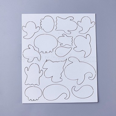 White Mixed Shapes Foam Stickers