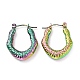Ion Plating(IP) Rainbow Color 304 Stainless Steel Teardrop Chunky Hoop Earrings for Women(EJEW-G293-14M)-1