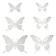 Unicraftale 12Pcs 6 Style Stainless Steel Butterfly Wall  Decoration Pendants(STAS-UN0036-52P)-1