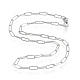 304 ожерелье-цепочка из нержавеющей стали со скрепками(NJEW-M183-04P)-1