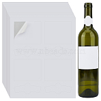 Paper Self Adhesive Wine Bottle Label, Rectangle, White, 280x215x0.1mm, label: 36~76x89mm(DIY-WH0349-392B)