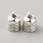Alloy Cord Ends, End Caps, Antique Silver, 13.5x10mm, Hole: 1.5mm, Inner Diameter: 8mm(FIND-WH0152-119AS)