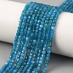 Natural Apatite Beads Strands, Faceted Table Cut Cube Beads, 3.5x3.5x3mm, Hole: 0.8mm, about 126~128pcs/strand, 14.92''~15.16''(37.9~38.5cm)(G-K376-D05-3x3mm)