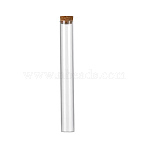 Empty Glass Test Tubes, with Cork Stopper, Bead Container, Wishing Bottle, Tube, Clear, 22.5x2cm(AJEW-WH0513-11C)