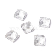 Transparent Resin Cabochons, Water Ripple Cabochons, Square, Clear, 16x16x8.5mm(GGLA-G021-06)