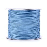 Nylon Thread, Nylon Jewelry Cord for Custom Woven Jewelry Making, Light Sky Blue, 0.6mm, about 142.16 yards(130m)/roll(NWIR-D055-0.6mm-22)