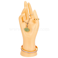 Plastic Mannequin Hand Display, Jewelry Bracelet Necklace Ring Glove Stand Holder, PeachPuff, 8.3x7.4x21.8cm(ODIS-WH0329-50)