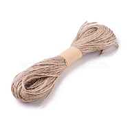 Jute Cord, Jute String, Jute Twine, for Arts Crafts DIY Decoration Gift Wrapping, Tan, 1.5mm, about 20m/bundle(OCOR-TAC0006-31)