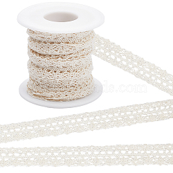 Gorgecraft 7.5 Yards Polyester Elastic Lace Trim, Lace Ribbon For Neckline Sleeve Hemline Material, Antique White, 5/8 inch(15mm)(OCOR-GF0003-51B)