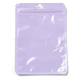 Rectangle Plastic Yin-Yang Zip Lock Bags, Resealable Packaging Bags, Self Seal Bag, Lilac, 15x10.5x0.02cm, Unilateral Thickness: 2.5 Mil(0.065mm)(ABAG-A007-02G-01)