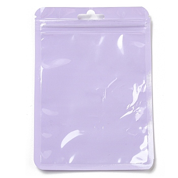 Rectangle Plastic Yin-Yang Zip Lock Bags, Resealable Packaging Bags, Self Seal Bag, Lilac, 15x10.5x0.02cm, Unilateral Thickness: 2.5 Mil(0.065mm)