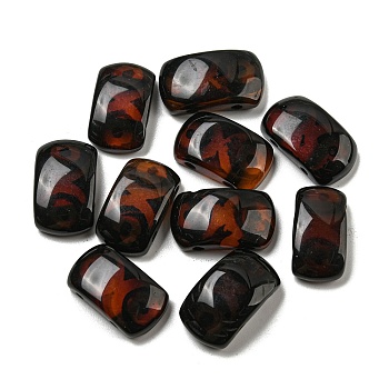 Natural Agate Dyed Beads, 2-Hole, Arch Beads, Coconut Brown, 21~23x11~13x6.5mm, Hole: 2mm