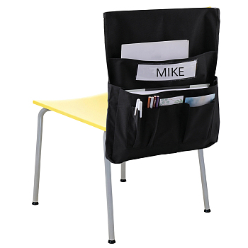 Oxford Cloth Chair Storage Pockets, Rectangle, Black, 495x405x5mm