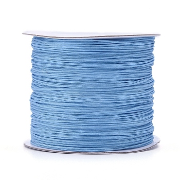 Nylon Thread, Nylon Jewelry Cord for Custom Woven Jewelry Making, Light Sky Blue, 0.6mm, about 142.16 yards(130m)/roll