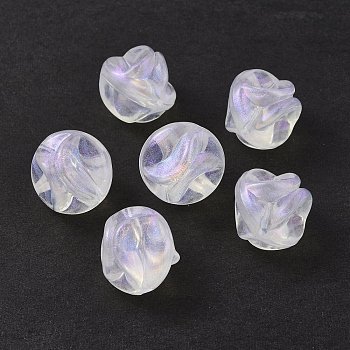 Transparent Acrylic Beads, Glitter Powder, Round, Clear, 15mm, Hole: 1.4mm, about 345pcs/500g