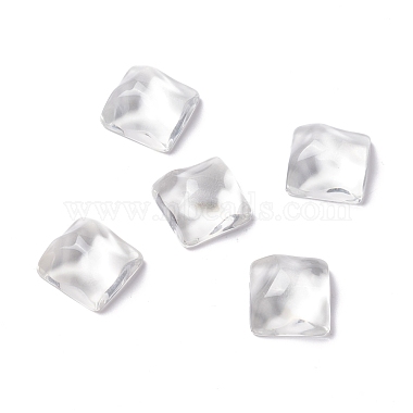 Clear Square Glass Cabochons