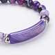 Natural Agate Beads Charm Bracelets(BJEW-K164-C)-3