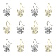 12Pcs 2 Colors Brass Micro Pave Clear Cubic Zirconia Earring Hooks(ZIRC-SZ0003-13)-1