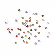 Cubic Zirconia Cabochons, Grade A, Faceted, Diamond, Mixed Color, 2.5x1.7mm(ZIRC-M002-2.5mm)