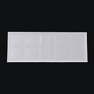 Plastic Necklace Chain Adhesive Pouch for Necklace Display Cards, Self-Adhesive Necklace Chain Pockets Necklace Envelopes Necklace Card Pouches to Hold Loose Chain Jewelry Supplies, White, 4.3x3.7x0.04cm(AJEW-P088-01B)