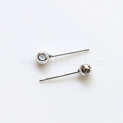 Brass Witch Wand Ball Head Pins, with Silicone Ball, for Baroque Pearl Making, Platinum, 15.5x4mm(BAPE-PW0002-14B-02)