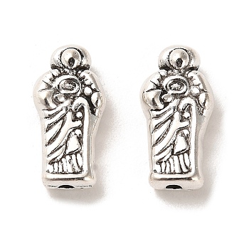 Tibetan Style Alloy Beads, Cadmium Free & Lead Free, Human, Antique Silver, 13x6.5x4mm, Hole: 1.2mm, about 1149pcs/1000g