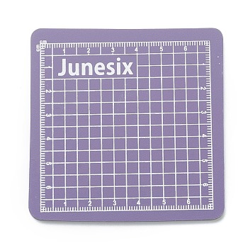 PVC Cutting Mat Pad, with Scale, for Desktop Fine Manual Work Leather Craft Sewing DIY Punch Board, Medium Purple, 8x8x0.3cm