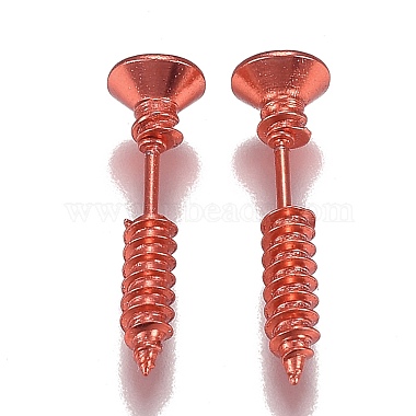 Orange Red 304 Stainless Steel Earrings