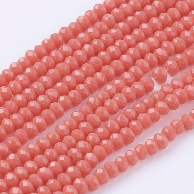 3mm LightCoral Abacus Glass Beads