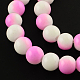 Chapelets de perles en verre peint au four bicolores(X-DGLA-R050-8mm-19)-1