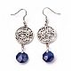 Boucles d'oreilles avec pendentif en lapis-lazuli naturel(EJEW-I225-A01)-1