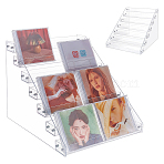 Transparent Acrylic 7 Layers Nail Polish Display Rack, Triangle, Clear, 37.3x30.5x28.5cm(ODIS-UN0001-22A)