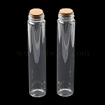 Glass Bead Storage Tubes, with Cork Stopper, Clear, 15.2x3cm, Capacity: 30ml(1.01fl. oz)(AJEW-XCP0003-64)