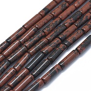 Natural Mahogany Obsidian Beads Strands, Column, 11~15x3.5~4.5mm, Hole: 1~1.2mm, about 28~30pcs/strand, 15.1~15.9 inch(38.5~40.5cm)(G-F631-D01)