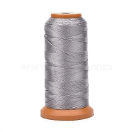 Polyester Threads, for Jewelry Making, Silver, 0.2mm, about 1093.61 yards(1000m)/roll(NWIR-G018-B-13)