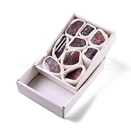 Rough Raw Natural Strawberry Quartz Beads, Nuggets, 30~70x30~47x10~25mm, 6~13Pcs/box(G-K314-02)
