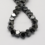 Non-magnetic Synthetic Hematite Beads Strands, Faceted, Grade A, Octagon, Black, 3x3x3mm, Hole: 1mm(G-Q903-3mm)