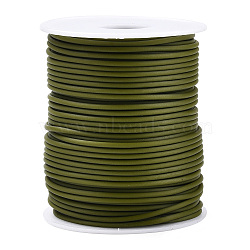 Hollow Pipe PVC Tubular Synthetic Rubber Cord, Wrapped Around White Plastic Spool, Olive Drab, 3mm, Hole: 1.5mm, about 27.34 yards(25m)/roll(RCOR-R007-3mm-33)