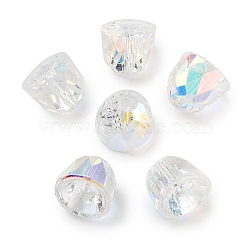 Electroplate Glass Beads, AB Color Plated, Bell, Faceted, Clear AB, 10.5x9mm, Hole: 1.4mm, 100pcs/set(EGLA-H105-01A-AB01)