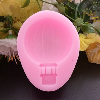 Food Grade Silicone Molds, Fondant Molds, For DIY Cake Decoration, Chocolate, Candy, UV Resin & Epoxy Resin Jewelry Making, Hot-air Balloon, Hot Pink, 68x53x20mm, Inner: 57x40mm