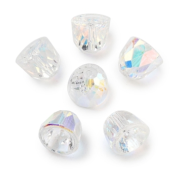 Electroplate Glass Beads, AB Color Plated, Bell, Faceted, Clear AB, 10.5x9mm, Hole: 1.4mm, 100pcs/set