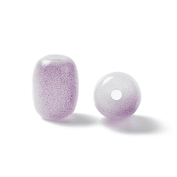 Opaque Glass Beads, Barrel, Medium Orchid, 10x8mm, Hole: 1.6mm