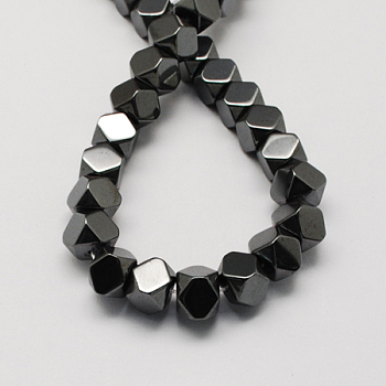 Non-magnetic Synthetic Hematite Beads Strands, Faceted, Grade A, Octagon, Black, 3x3x3mm, Hole: 1mm