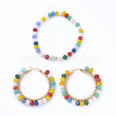 Colorful Glass Bracelets & Earrings