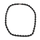 Round Synthetic Non-Magnetic Hematite Beaded Necklaces for Women Men(NJEW-E097-06)-1