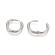 202 Stainless Steel Huggie Hoop Earrings(X-EJEW-F111A-14mm-P)-3