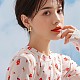 Women Cat Brass Leverback Earrings(JE965B)-6