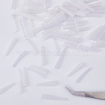 160Pcs 4 Style Plastic Tweezer Protective Covers, Sheath for Tweezer, White, 26~31x5~6mm, Hole: 3.5~4mm, 40pcs/style(TOOL-FH0001-53)