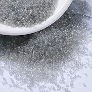 MIYUKI Delica Beads, Cylinder, Japanese Seed Beads, 11/0, (DB1111) Transparent Gray Mist, 1.3x1.6mm, Hole: 0.8mm, about 20000pcs/bag, 100g/bag(SEED-J020-DB1111)