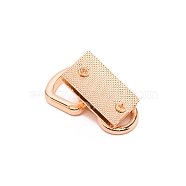 Zinc Alloy Bag Lock Catch Clasps, Rectangle, Light Gold, 42x23.5x15.5mm, Inner Size: 8.5x11.5mm & 13x15mm(FIND-TAC0007-09KCG)